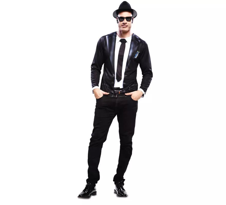 Camiseta disfraz Bluesman para hombre