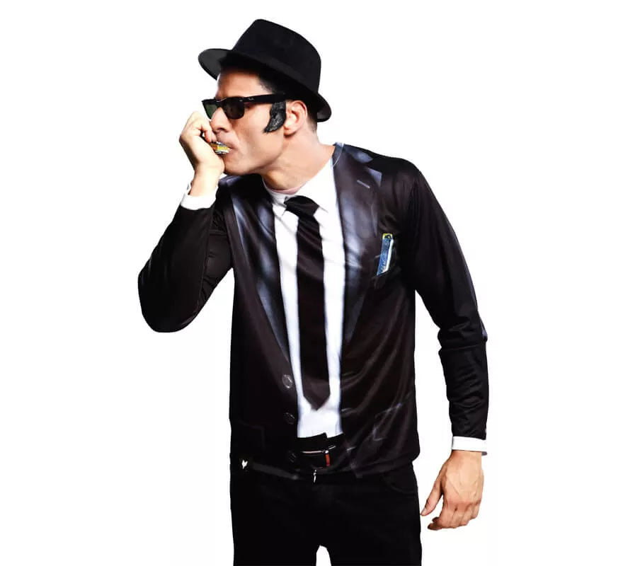 Camiseta disfraz Bluesman para hombre