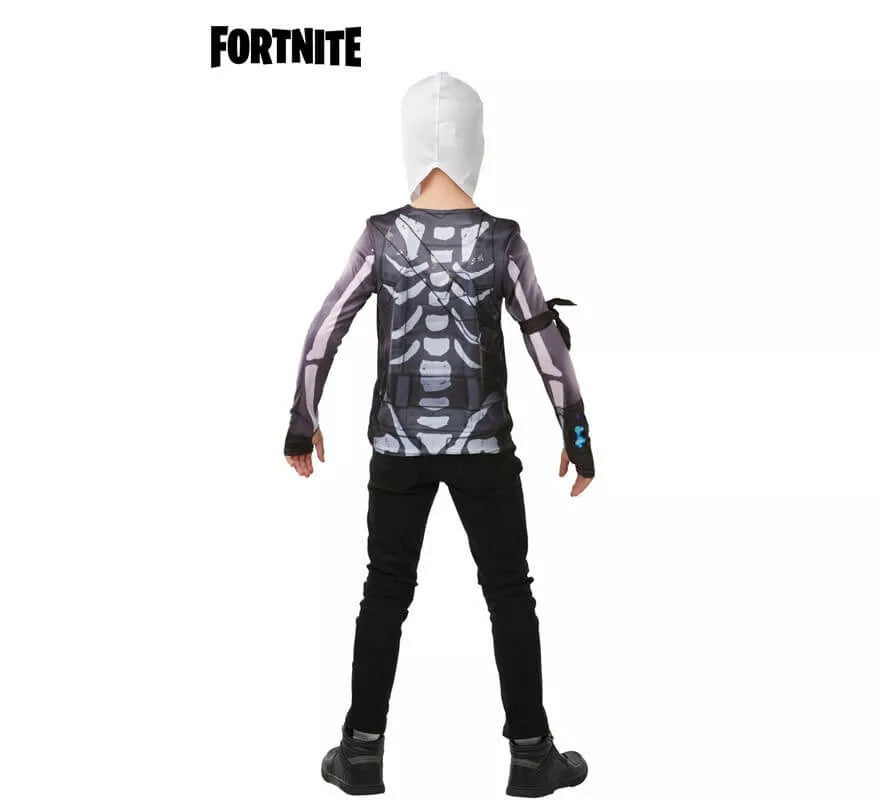 Translation missing: en.Camiseta Disfraz con Capucha Skull Trooper Fortnite para niño y adolescente