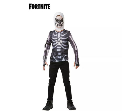 Camiseta Disfraz con Capucha Skull Trooper Fortnite para niño y adolescente