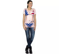 Camiseta disfraz de Americana en bikini para mujer