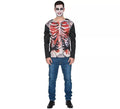 Camiseta Disfraz de Esqueleto Zombie para hombre