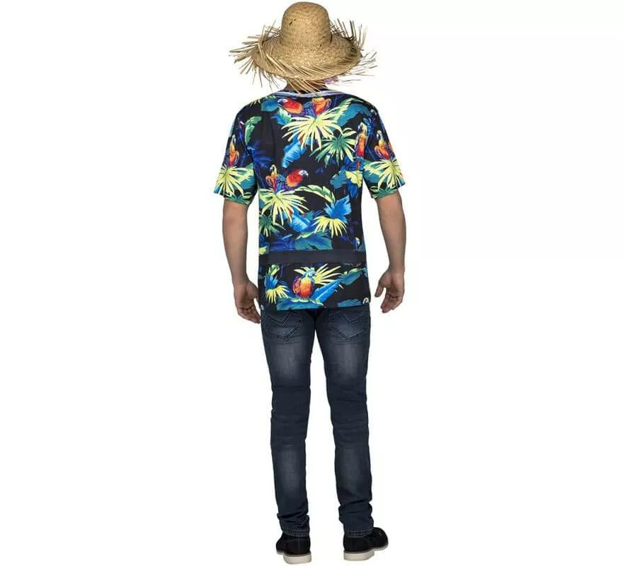 Camiseta disfraz de Hawaiano para hombre