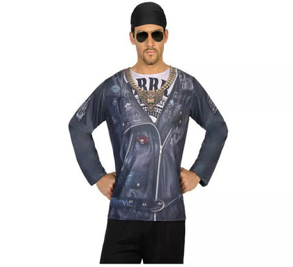 Camiseta disfraz de Motero para hombre