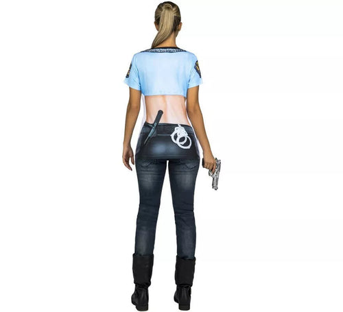 Camiseta Disfraz de Policía para mujer