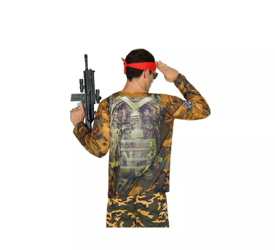 Translation missing: en.Camiseta disfraz de Soldado Camuflaje para hombre