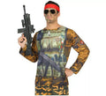 Camiseta disfraz de Soldado Camuflaje para hombre