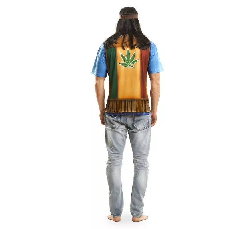 Camiseta disfraz hippie para hombre