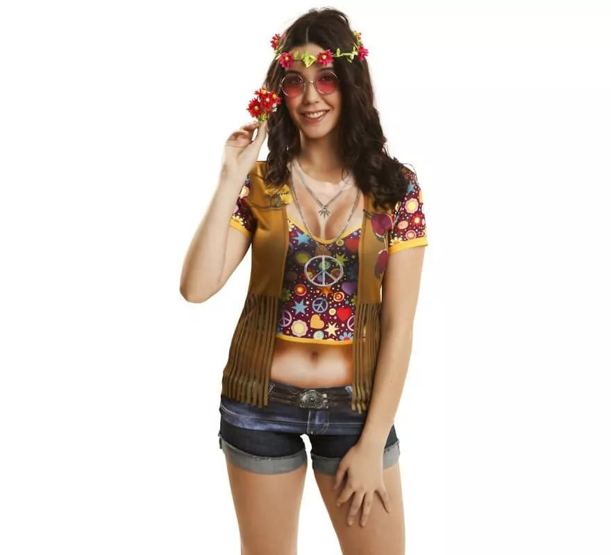 Translation missing: en.Camiseta disfraz hippie para mujer