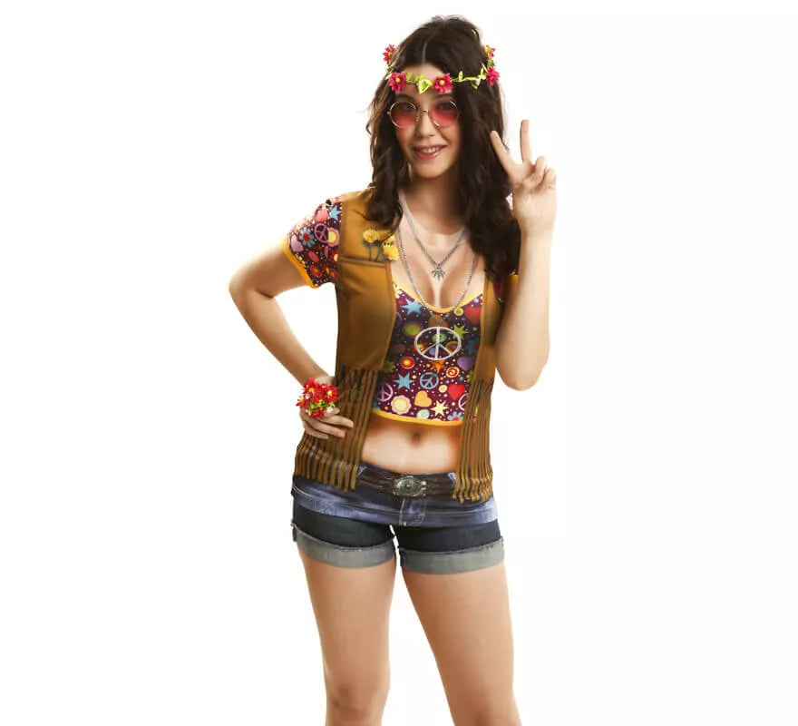 Translation missing: en.Camiseta disfraz hippie para mujer