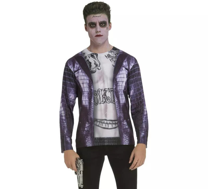 Camiseta disfraz Joker Suicida para hombre