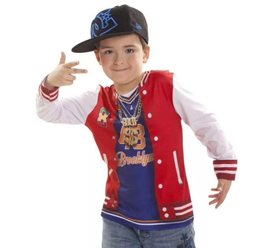 Camiseta disfraz Rapero para niño