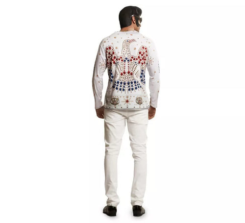 Camiseta disfraz rey del rock para hombre
