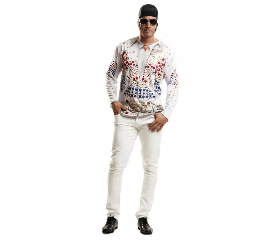 Translation missing: en.Camiseta disfraz rey del rock para hombre