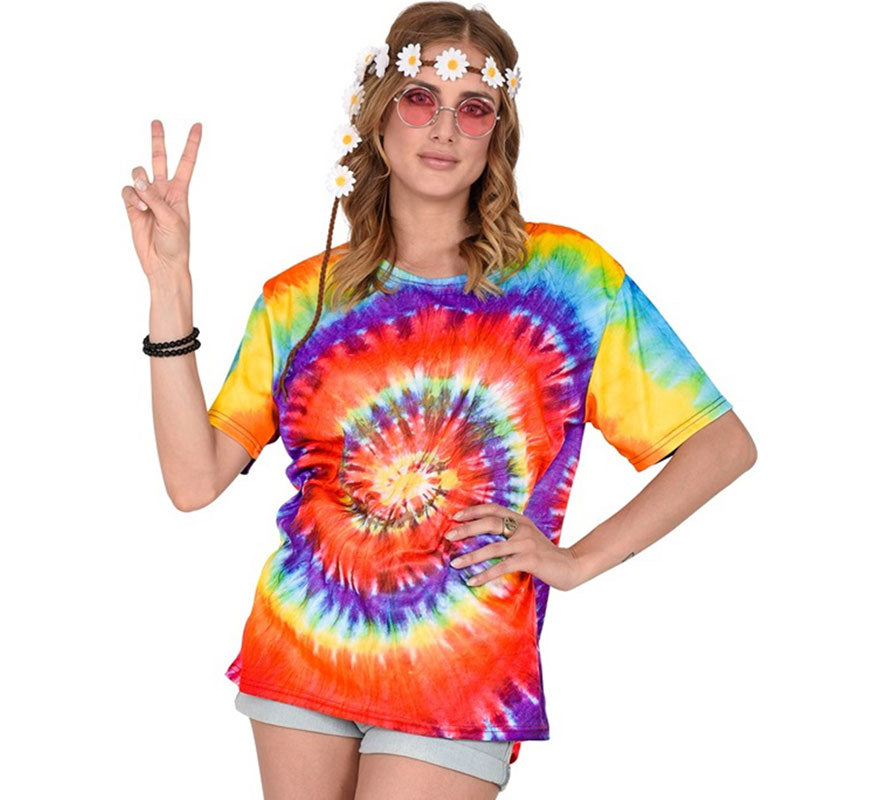 Camiseta Hippie Tie-Dye para adultos