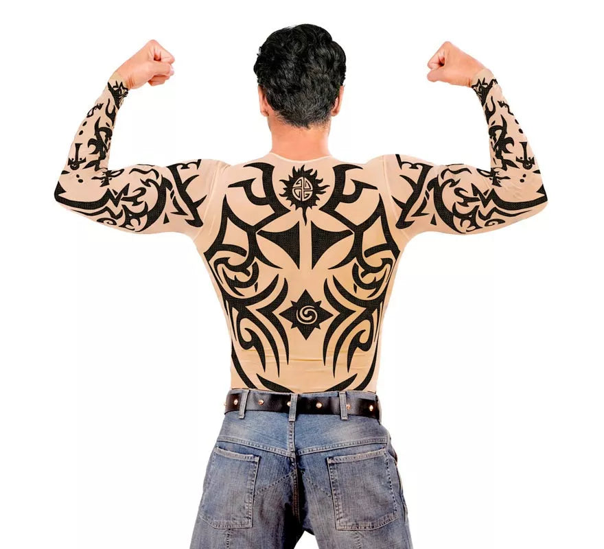 Translation missing: en.Camiseta manga larga de Tatuaje Tribal para hombre