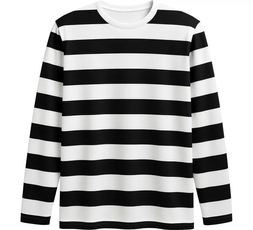 Translation missing: en.Camiseta Mimo o Preso a Rayas blancas y negras para hombre