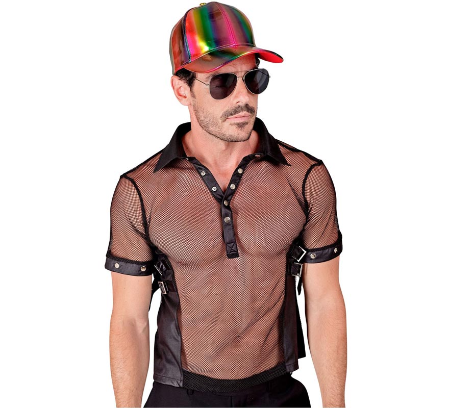 Camiseta Rock de Cuero negro adulto
