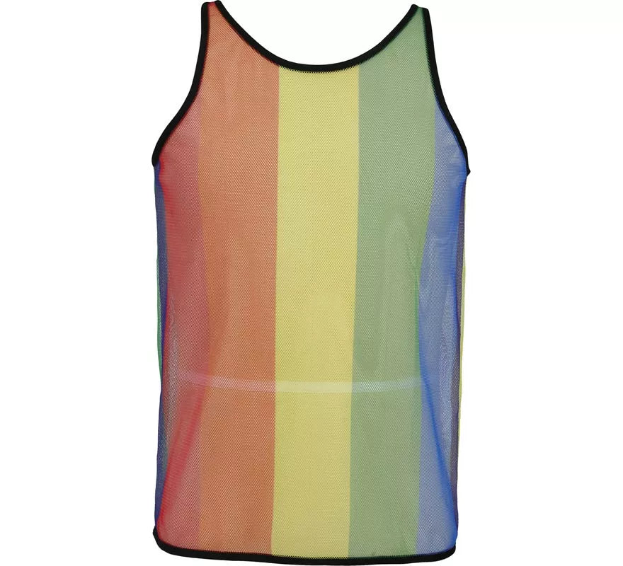 Translation missing: en.Camiseta Tirantes de Rejilla Arcoíris para hombre