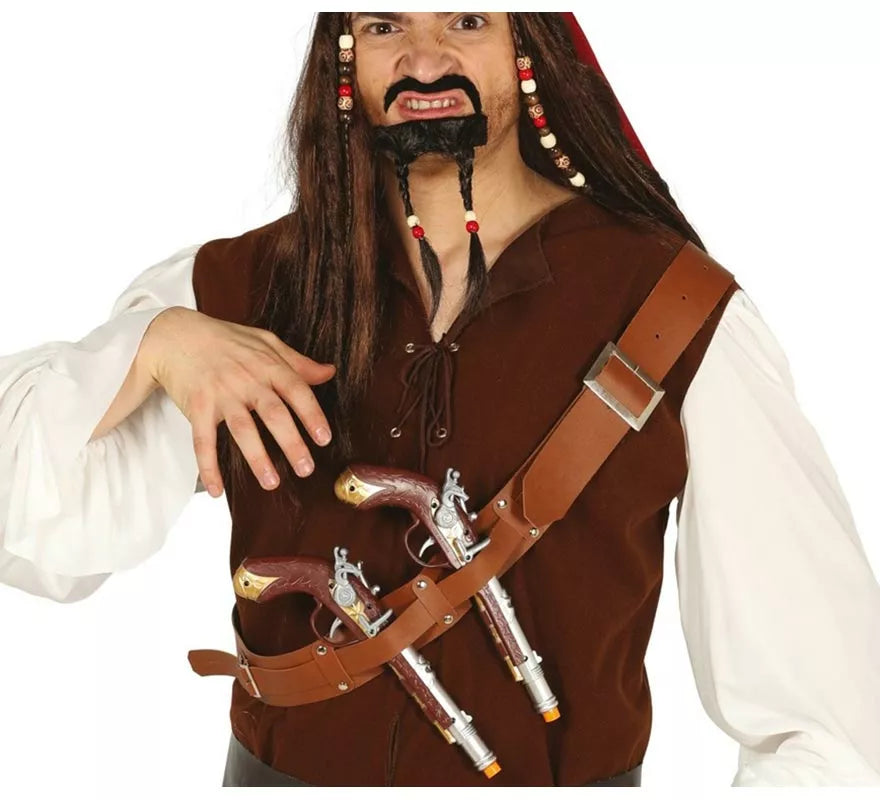 Canana de Pirata con Dos Pistolas