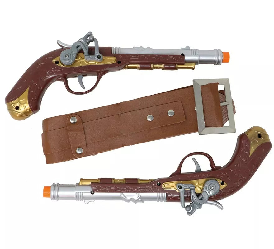 Canana de Pirata con Dos Pistolas