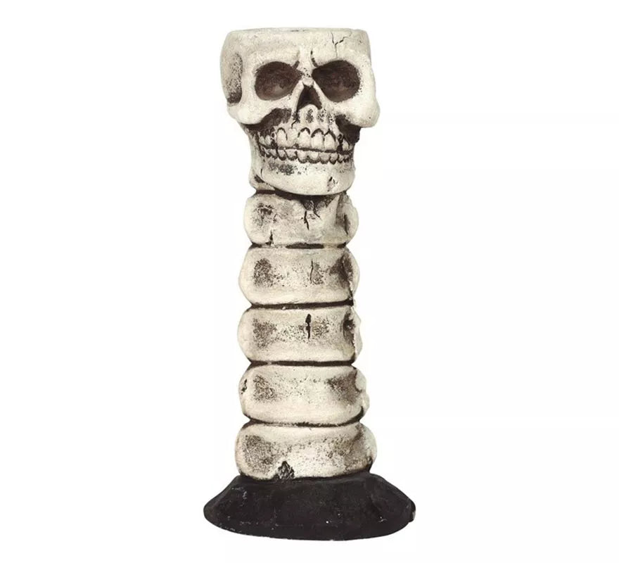 Candelabro con Calavera de 17 cm