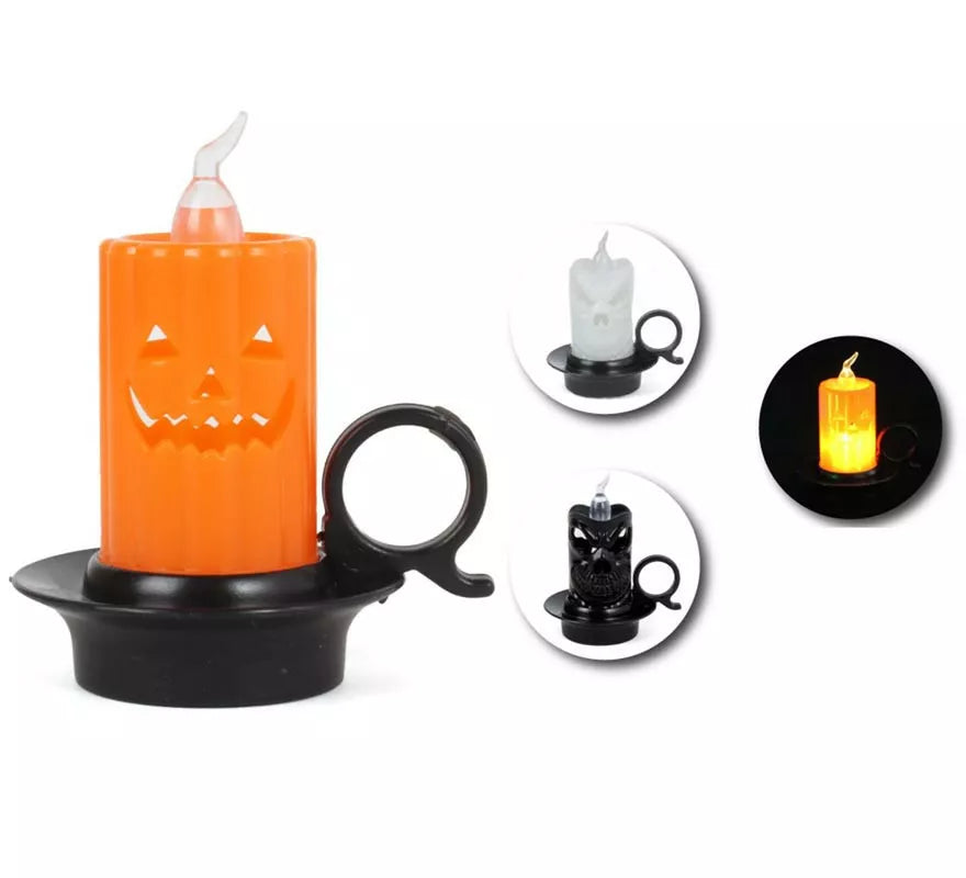 Translation missing: en.Candelabro Halloween con luz en modelo surtidos de 7x8 cm