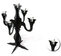 Black plastic candle holder 32.9x32.9x41.9 cm