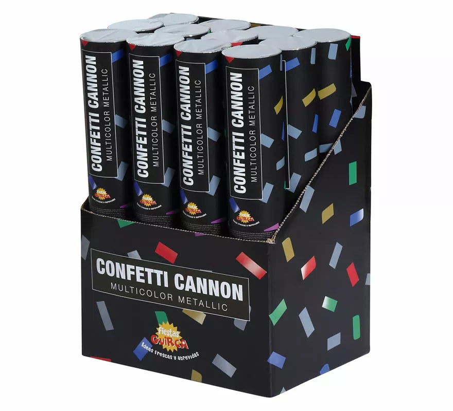 Cañón Confetti Kabuki Metálico Multicolor de 30 cm