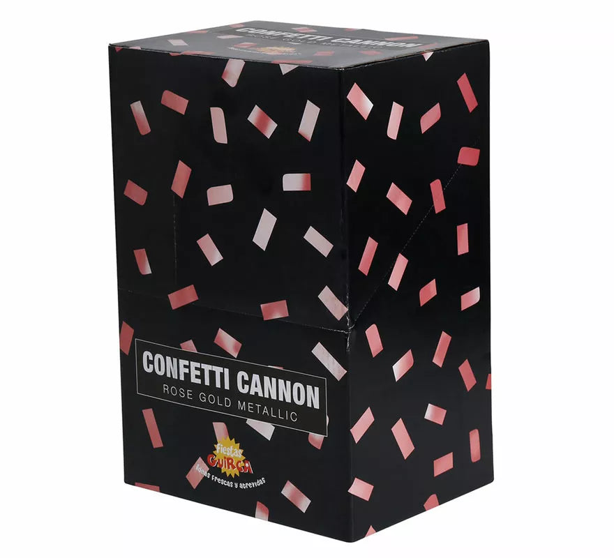 Translation missing: en.Cañón Confetti Kabuki Metálico Oro y Rosa de 30 cm