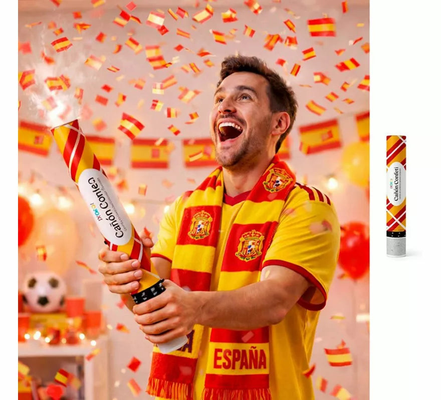 Translation missing: en.Cañon Kabuki de Confetti de Banderas de España de 40 cm