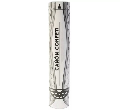 Cañón Kabuki de Confetti de Estrellas color Plata de 30 cm