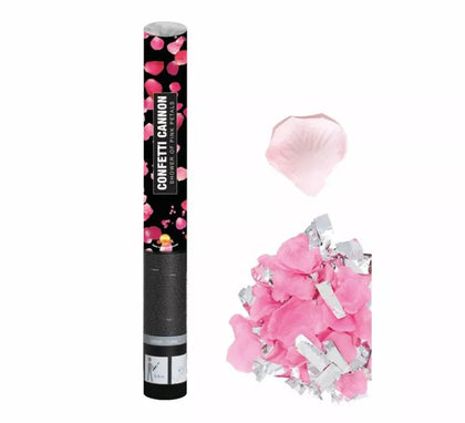 Cañón Kabuki o tubo de Pétalos de rosa de 50 cm para Bodas