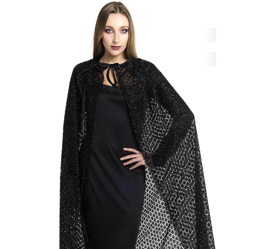 Capa Calada negra de 140 cm