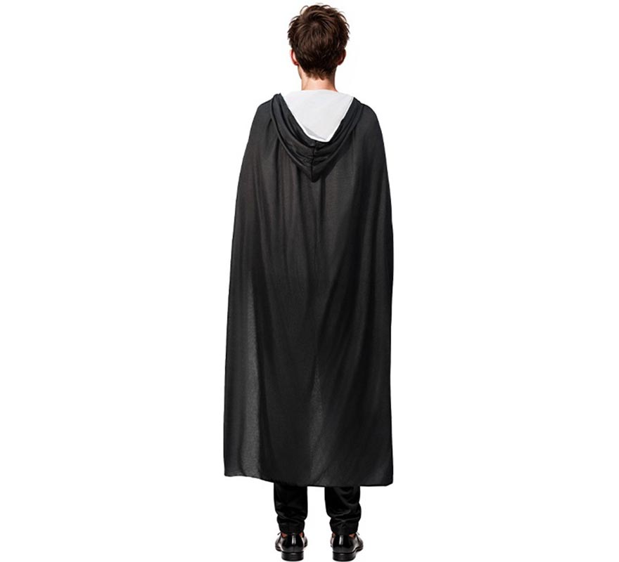 Translation missing: en.Capa con Capucha negro y blanco adulto de 140 cm
