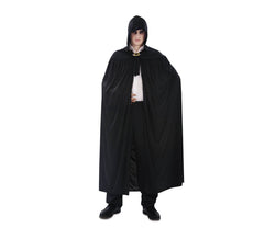Black Knitted Hooded Cape for Adults