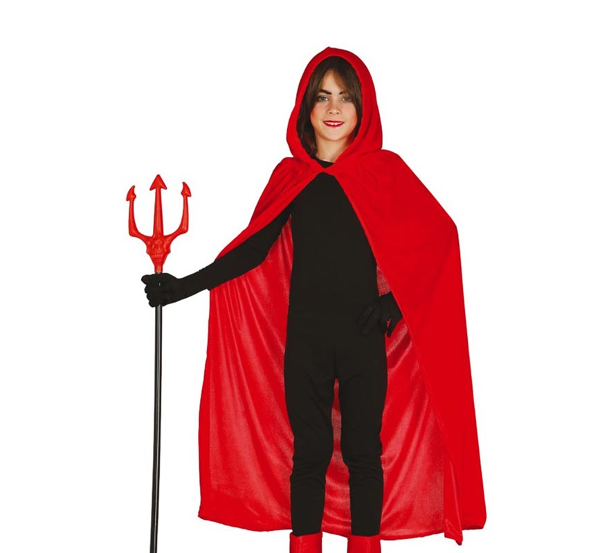 Capa con Capucha Roja Terciopelo para niños 100 cm
