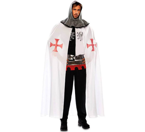 Capa de Templario Medieval Blanca para hombre