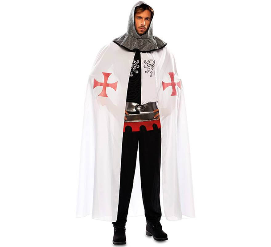 Translation missing: en.Capa de Templario Medieval Blanca para hombre