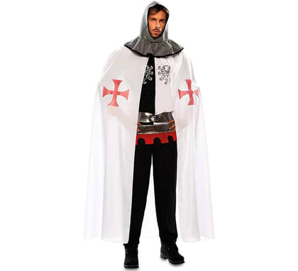 Capa de Templario Medieval Blanca para hombre