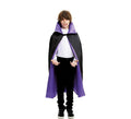 Capa de Vampiro negra con cuello morado infantil de 120 cm