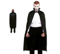 Capa de Vampiro negro cuello corto de 140 cm