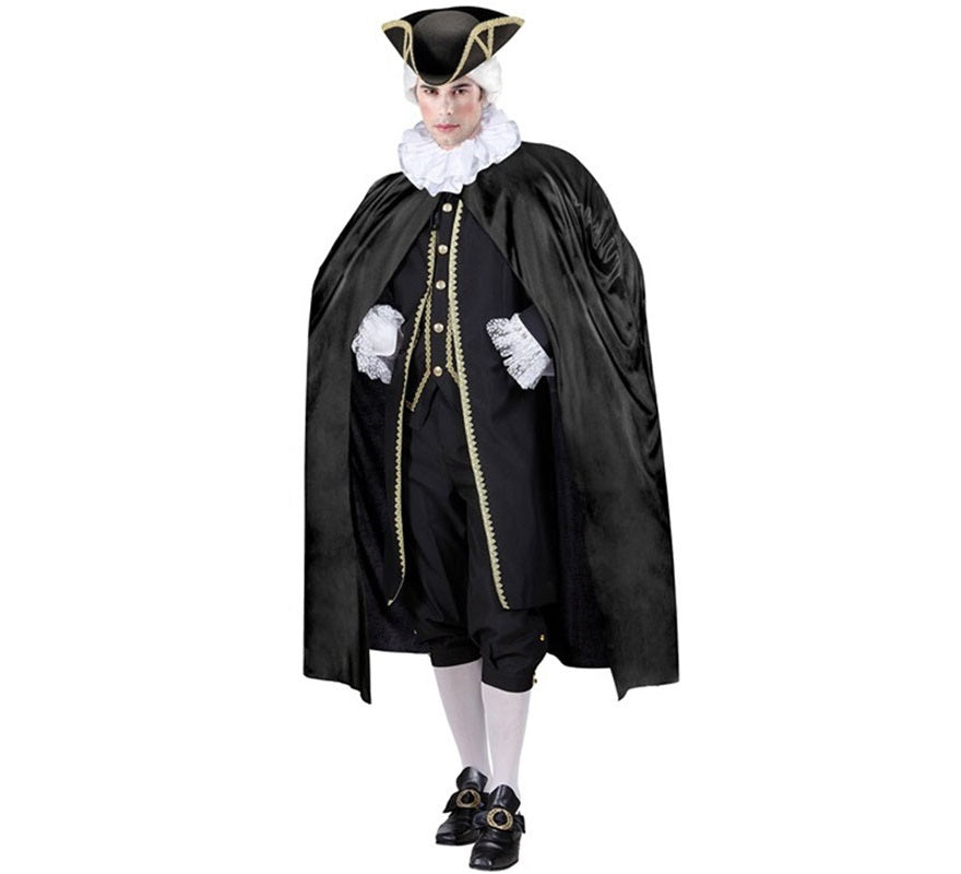 Capa Elegante negra de 120 cm para adultos