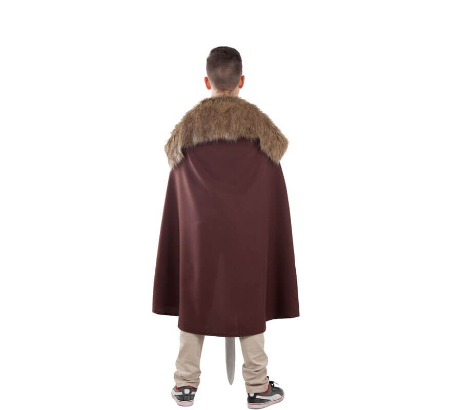 Translation missing: en.Capa Marrón de Guardián Medieval con Pelo para niños
