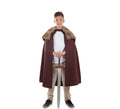 Capa Marrón de Guardián Medieval con Pelo para niños