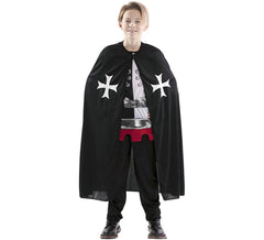 Black Medieval Cape for children