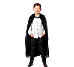 Children's black hooded cape 100 cm