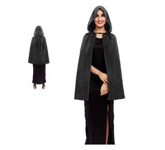 Black adult lame cape 90 cm