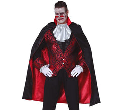 Black Vampire Cape with Red Lining 115 cm
