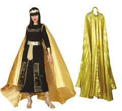 Long Antique Pleated Cape Gold 140 cm